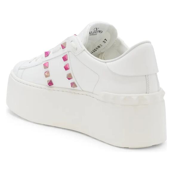 Valentino Garavani Flatform Rockstud Untitled Sneakers Multicolored Studs 38.5 - Picture 5 of 6